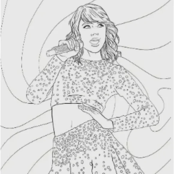 Taylor Swift Coloring & Activity Book - Picture 4 of 8